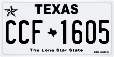 TX license plate CCF1605