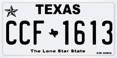 TX license plate CCF1613
