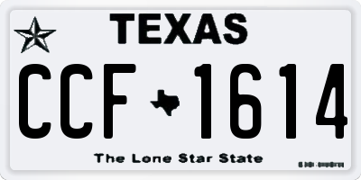 TX license plate CCF1614