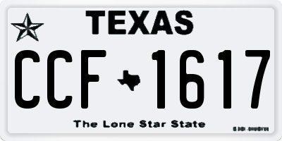 TX license plate CCF1617