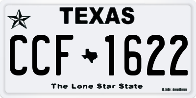 TX license plate CCF1622