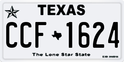 TX license plate CCF1624