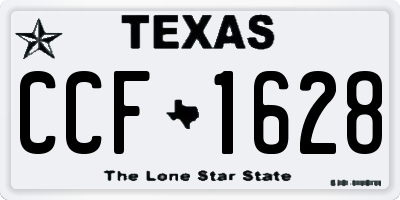 TX license plate CCF1628