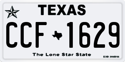 TX license plate CCF1629