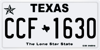 TX license plate CCF1630
