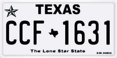 TX license plate CCF1631