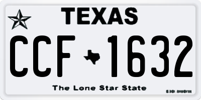 TX license plate CCF1632