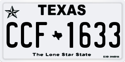 TX license plate CCF1633