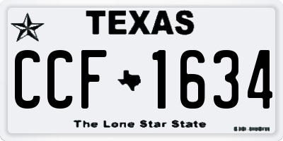 TX license plate CCF1634
