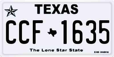 TX license plate CCF1635