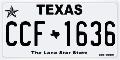 TX license plate CCF1636
