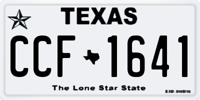TX license plate CCF1641