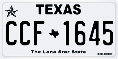 TX license plate CCF1645