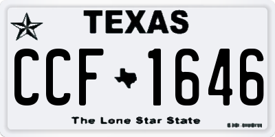 TX license plate CCF1646