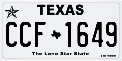 TX license plate CCF1649