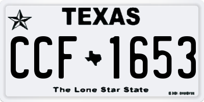 TX license plate CCF1653