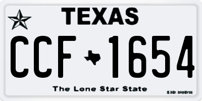TX license plate CCF1654