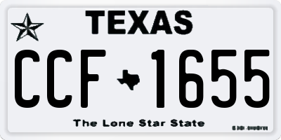 TX license plate CCF1655
