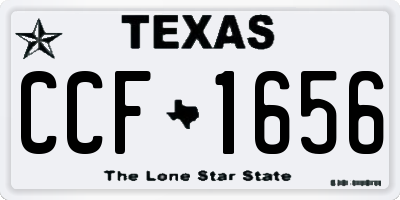 TX license plate CCF1656