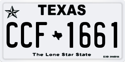 TX license plate CCF1661