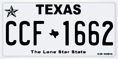 TX license plate CCF1662