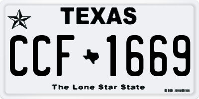 TX license plate CCF1669