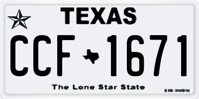 TX license plate CCF1671