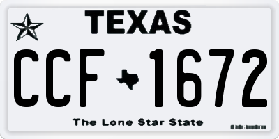 TX license plate CCF1672
