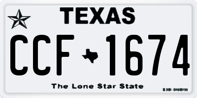 TX license plate CCF1674