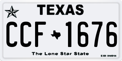 TX license plate CCF1676