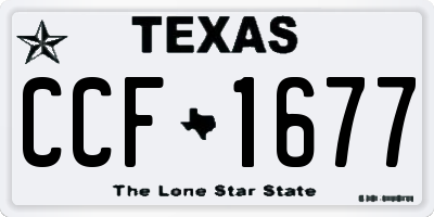 TX license plate CCF1677