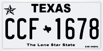 TX license plate CCF1678