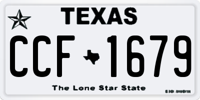 TX license plate CCF1679