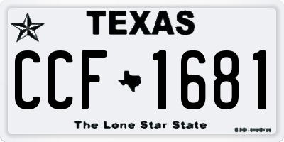 TX license plate CCF1681
