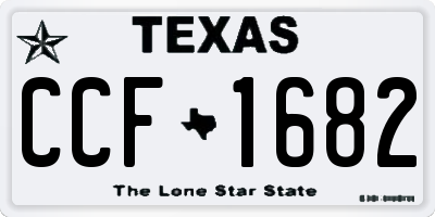 TX license plate CCF1682
