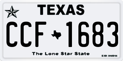 TX license plate CCF1683