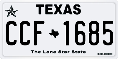 TX license plate CCF1685