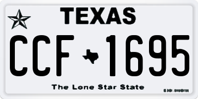 TX license plate CCF1695