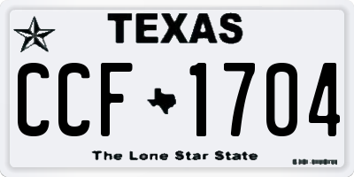 TX license plate CCF1704