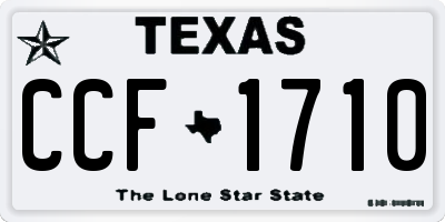TX license plate CCF1710