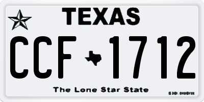 TX license plate CCF1712