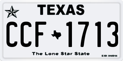 TX license plate CCF1713