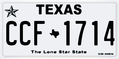 TX license plate CCF1714