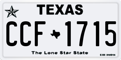 TX license plate CCF1715