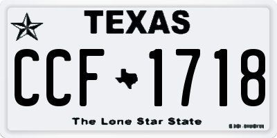 TX license plate CCF1718