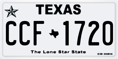 TX license plate CCF1720