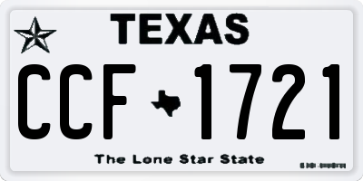 TX license plate CCF1721