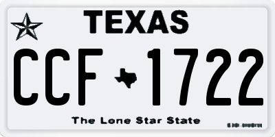 TX license plate CCF1722
