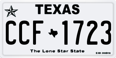 TX license plate CCF1723