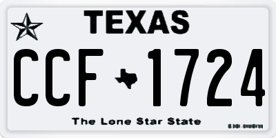 TX license plate CCF1724
